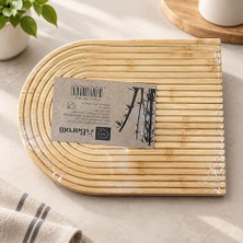 Dolozena Bambu Oval Çizgili Sunumluk