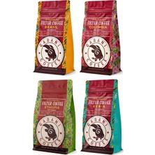 Garani Iki Kıta Seçkisi Filtre Kahve Seti 4X250 G Toplam 1000 G Öğütülmüş Orta Kavrum %100 Arabica
