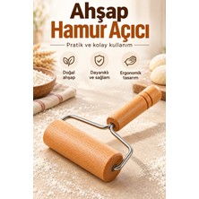 Ahşap Hamur Açıcı Saplı Rulo Merdane