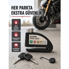 Str Store Titreşim Sensörlü Alarmlı Motosiklet Disk Kilidi 14MM Çelik Çift Kilitleme