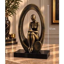Hancıoğlu Çiftliği Sükûnet – Gold Siyah Dekoratif Heykel 32 cm