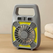 Bin1çeşit USB Şarjlı 2in1 Mini Fan ve Fener 10W – 2 Kademe, Su Geçirmez, Taşınabilir