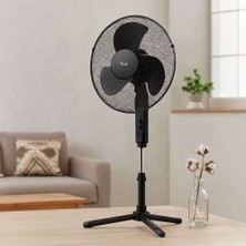 Bin1çeşit 16" (41 Cm) Teleskopik Katlanır Ayaklı Vantilatör - Metal Kafes, 3 Kademe