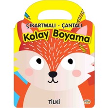 0-6 Yaş Yayınları Tilki - Çıkartmalı-Çantalı Kolay Boyama