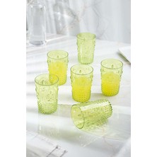 Bin1çeşit Akrilik Yeşil 6'lı Kısa Bardak & Su Meşrubat Kahve Yanı Bardağı 400 ml ( Cam Değildir )