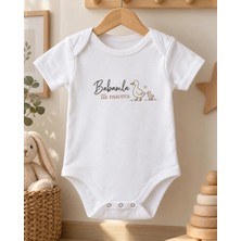 Igigi Collection Igıgı Collection Babamla Ilk Macera Yazılı Pamuklu Kısa Kollu Çıtçıtlı Bebek Zıbını