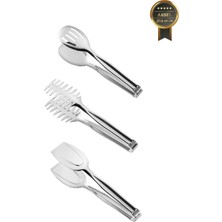 Arsel Servis Makarna & Pasta & Salata Maşası Paslanmaz Çelik 304 - 18/10 3lü Set