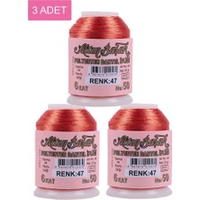Bin1çeşit 3 Adet Altınbaşak Oya ve Dantel Ipi 20 gr - Royaleks - No: 047