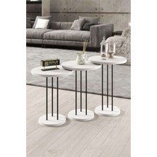 Bin1çeşit Metal Terra Zigon Beyaz 3 Lü