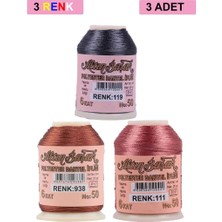 Bin1çeşit 3 Adet Altınbaşak Oya ve Dantel Ipi 20 gr - Royaleks - No: 938 - 111 - 119