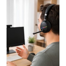 Kaliteyi Bul Bluetooth 5.0 Kablosuz Kulak Üstü Kulaklık Mikrofonlu Rgb Aydınlatmalı