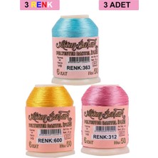 Bin1çeşit 3 Adet Altınbaşak Oya ve Dantel Ipi 20 gr - Royaleks - No: 600 - 312 - 363