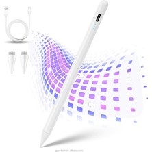 Str Store Tablet Telefon iPad Yazı Çizim Kalemi + Yedek Uç Universal Pencil Dokunmatik Ekranlar Için Stylus Kalemler, Manyetik Evrensel Ince Noktalı iPad Kalemi Iphone/ipad/samsung/android/tablet (Beyaz)