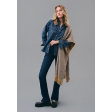 Beeke Tommy Kadın Lacivert Süper Yüksek Bel Likralı Flare Ispanyol Kot Pantalon Jeans