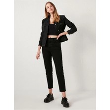 Beeke Mia Kadın Siyah Kot Jeans