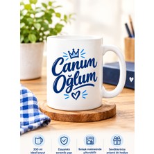 3B Baskı Reklam Promosyon Canım Oğlum Temalı Porselen Kupa Bardak