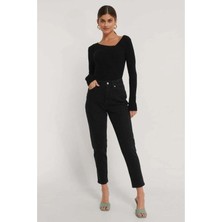 Beeke Mi̇a Kadın Siyah Trend Li̇kralı Jeans