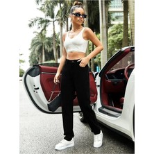 Beeke Siyah Boyfriend Mom Jeans Kot Pantolon 2024
