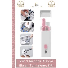 Denguva Premium Çok Fonksiyonlu Güçlü Silikon Uçlu 7 In 1 Airpods Klavye Ekran Temizleme Kiti