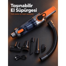 Str Store Esnek Hortum ve Farklı Temizlik Uçları ile Ev ve Araç Için El Süpürgesi