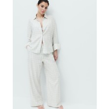 Marks & Spencer Ekose Desenli Pamuklu Pijama Takımı