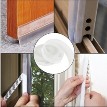 Siolanzi Kapı Pencere Rüzgar Kesici Şeffaf Silikon Bant 3,5 cm x 5 Metre Sızdırmazlık Şeridi