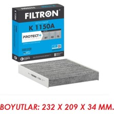 Filtron Karbonlu Polen Filtre Focus 2 C-Max Dm2 2003-2007 Volvo S40 2 V50 S80 2 C70 2 C30 Tüm Motor Tipleri K1150A