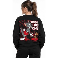 Book OrBook Trust No One Tom Jerry Bl Sweatshirt Kadın (YSW368)