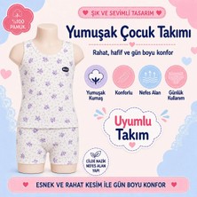 Kamikam Kaliteli Pamuklu Kız Çocuk Çamaşır Iç Giyim Takımı (Külot-Atlet)