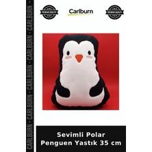 Carlburn Özel Üretim Sevimli Polar Yumuşak Dekoratif 35 cm Ofis Ev Hediye Penguen Yastık