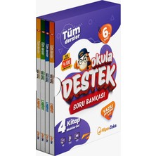 TeknoKapsül Hiper Zeka Yayınları 6. Sınıf Okula Destek Soru Bankası 4 Kitap