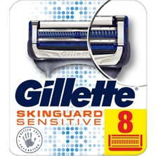 Happy Trend Hassas Tıraş Bıçakları Erkek, Gillette Erkek Tıraş Bıçağı, 8'li Paket, Hassas Düzelticili Tıraş Bıçağı, Tüm Skinguard Proglide Proshield ve Fusion5 Kulplarına Uyar, Erkek Jiletleri