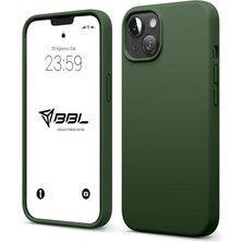 Happy Trend iPhone 14 Plus Ile Uyumlu Kılıf Ince ve Dayanıklı Sıvı Silikon 3 Katmanlı Tam Kaplamalı Şık Yumuşak Jel Hissi Yüksek Kalite Kauçuk Telefon Kılıfı (Asker Yeşil)