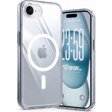 Happy Trend iPhone 17 Air Için Kılıf Magsafe Ile Uyumlu Şeffaf Sert Kristal Mika Sararmaz Telefon Kılıfı