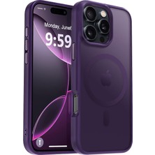 Happy Trend Manyetik Telefon Kılıfı, [mag-Safe ile Uyumlu] [askeri Düzey Düşme Koruması] [güçlü Silikon Kenarlar] Ince Yarı Saydam Mat Koruyucu Kılıf (Mor, iPhone 14 Pro Max 6,7 Inç)