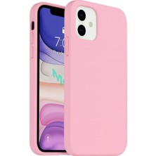 Happy Trend IPhone 11 ile Uyumlu Telefon Kılıfı - iPhone 12 Görünümlü Köşeli Tasarım, Içi Kadife Lansman Kılıf - Pudra Pembe