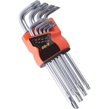 Happy Trend Profesyonel 9 Parça Yıldız Torx Alyan Seti T10-T50 S2 Çelik Uzun Kol 715903