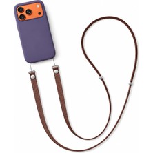 Happy Trend IPhone 17 Pro Max ile Uyumlu Tüm Serilerle Çapraz Ayarlanabilir Yüksek Kaliteli Şık Crossbody Strap Telefon Askısı - Sienna