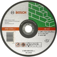 Happy Trend 1 x Kesme Diski, Düz Uzman, Taş Için (Taş, Granit, C 24 R Bf, Çap 115 Mm, 2,5 Mm, Açılı Taşlama Aksesuarı)