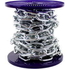 Happy Trend Dıy Güçlü Bzp Parlak Galvanizli Yüksek Performanslı Çelik Zincir 4 mm - 1 Metre Özel Kesim Uzunluğu