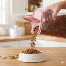 Happy Trend Erzak ve Mama Saklama Kabı - Bpa Içermez Gıda Dostu Kuru Mama Kutusu, Sızdırmaz Kapaklı Mutfak Düzenleyici (1.7 Litre - 2.4 Litre - 4 Litre) (1.7 Lt)