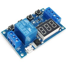 Happy Trend USB Beslemeli Gecikmeli Başlangıç 0-999SN Dc 5-30V - 2 Zaman Ayarlı - 3 Hane 7 Segment Gösterge