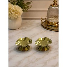 Sunvera Çelik Gold 2 Adet Metal Ayaklı Lokumluk – Yüzük Kasesi, Şekerlik, Çikolatalık, Ikramlık, Dekoratif Sunumluk, Masa ve Sehpa Aksesuarı