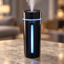 CoverZone Şarjlı Ultrasonik Hava Nemlendirici 300 Ml, Yıldız Projeksiyonlu Renkli LED Gece Işığı, USB Şarjlı Taşınabilir Soğuk Buhar Makinesi, Ev Ofis ve Araç Için, LA-0648