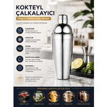 Sunvera Çelik 3'lü Kokteyl Shaker Seti 350 ml + 500 ml + 750 ml – 304 Paslanmaz Çelik 3 Parçalı Profesyonel Bar Tipi Kokteyl Çalkalayıcı Seti