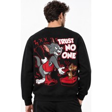 Book OrBook Trust No One Tom Jerry Bl Sweatshirt Erkek (YSW368)