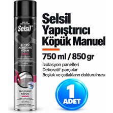 Selsil Arge Toptan Yapıştırıcı Mantolama Köpüğü Manuel 750ML/850GR 1 Adet
