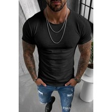 Erkek %100 Pamuklu Etek Düz Kesim Pis Yaka TSHIRT(4515)