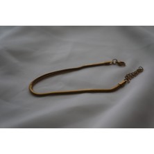 Asd Accessory Yassı Balık Sırtı Model Italyan Zincir 2mm Kalın Gold Renk Model Unisex (Kadın/erkek) Çelik Bileklik/ 19+4cm