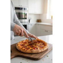 Str Store Paslanmaz Çelik Hamur Kesme Ruleti, Pizza Kesici Rulet, 20 Cm, 9 cm Çap